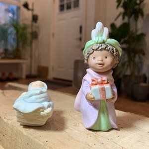 390. Vintage Avon Timeless Classic Christmas Heavenly Blessings Nativity Figures